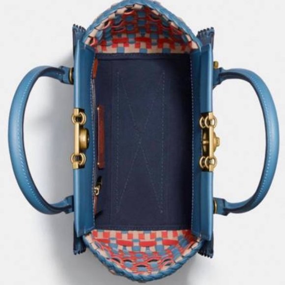 SOLD - Coach Troupe Tote with Weaving - Picture 3 of 12